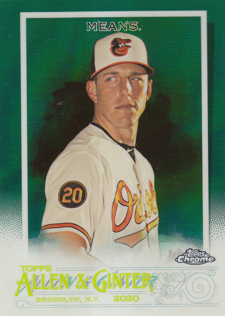 2020 Allen and Ginter Chrome (Topps) Baseball "Refractors" Parallel Cards - Bild 76 von 109