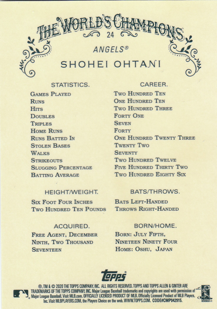 2020 Allen and Ginter Chrome (Topps) Baseball "Refractors" Parallel Cards - Bild 63 von 109