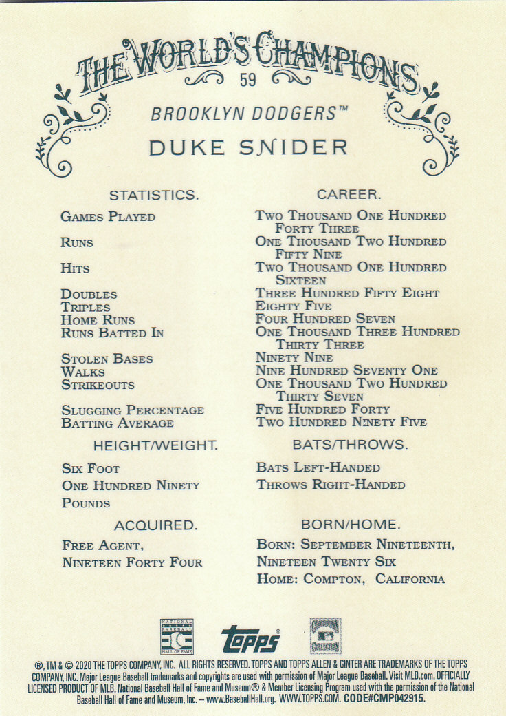 2020 Allen and Ginter Chrome (Topps) Baseball "Refractors" Parallel Cards - Bild 55 von 109