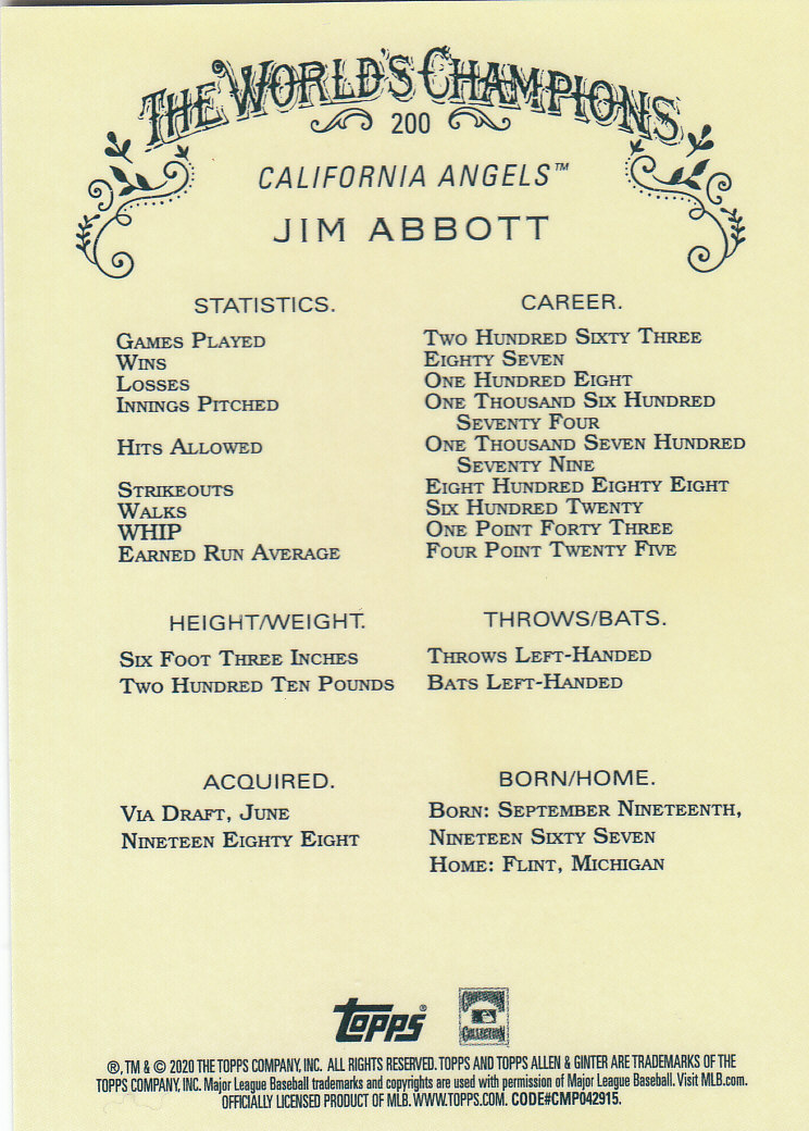 2020 Allen and Ginter Chrome (Topps) Baseball "Refractors" Parallel Cards - Bild 29 von 109