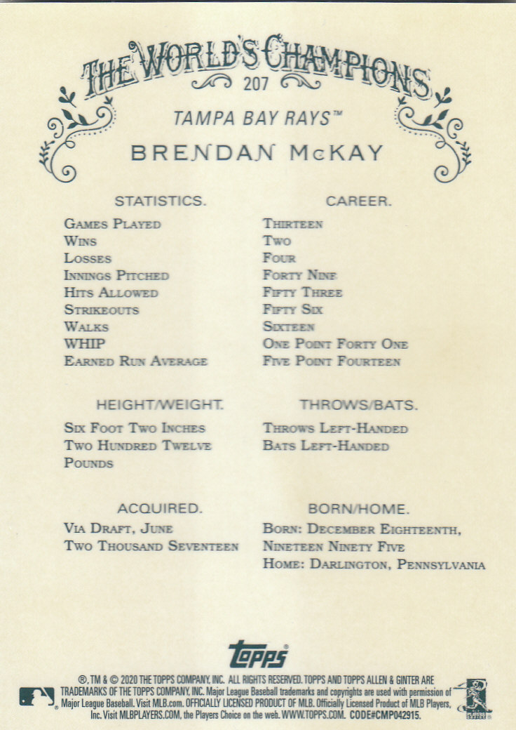 2020 Allen and Ginter Chrome (Topps) Baseball "Refractors" Parallel Cards - Bild 25 von 109