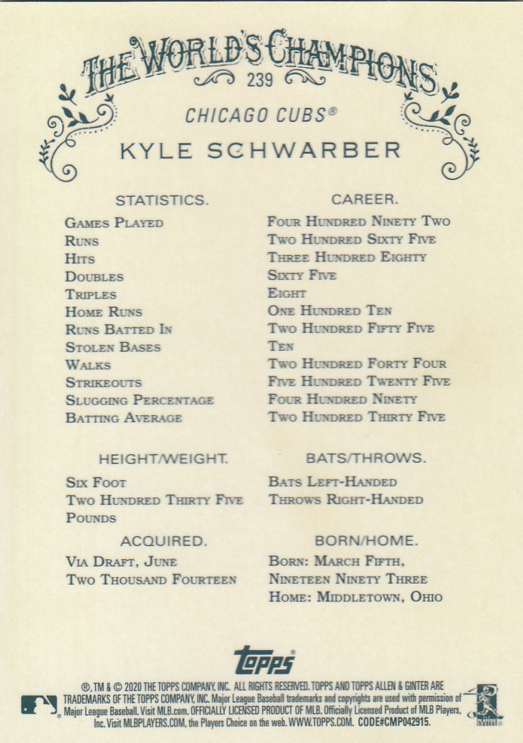 2020 Allen and Ginter Chrome (Topps) Baseball "Refractors" Parallel Cards - Bild 15 von 109