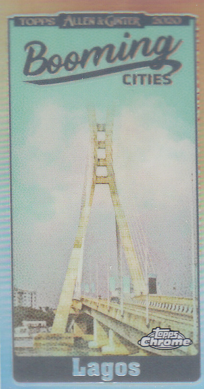 2020 Allen and Ginter Chrome (Topps) Baseball "Booming Cities" Mini Insert Cards - Bild 2 von 23