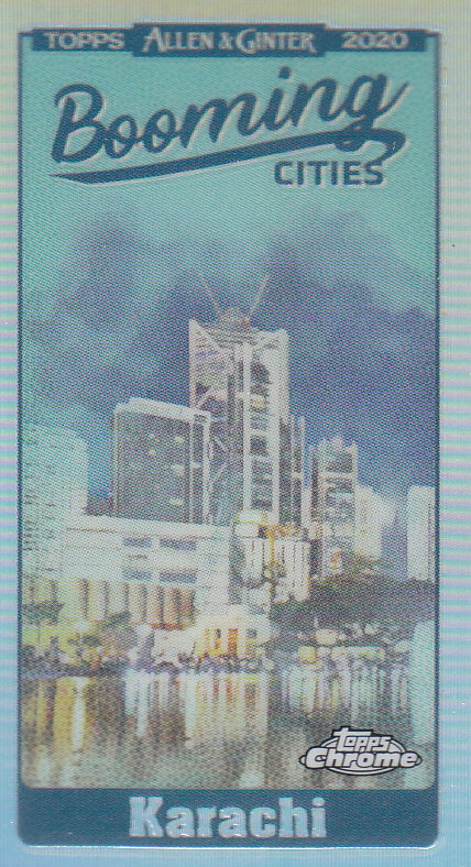 2020 Allen and Ginter Chrome (Topps) Baseball "Booming Cities" Mini Insert Cards - Bild 8 von 23