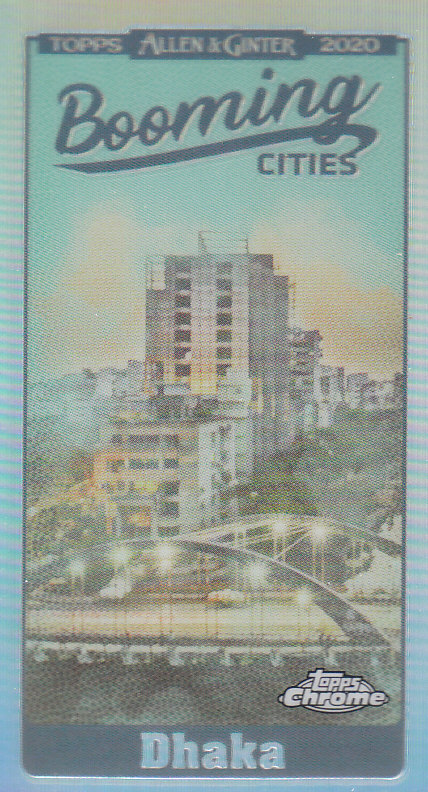 2020 Allen and Ginter Chrome (Topps) Baseball "Booming Cities" Mini Insert Cards - Bild 10 von 23