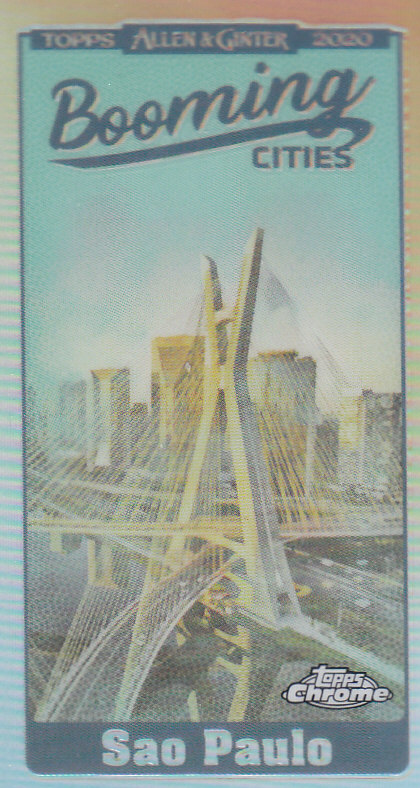 2020 Allen and Ginter Chrome (Topps) Baseball "Booming Cities" Mini Insert Cards - Bild 12 von 23