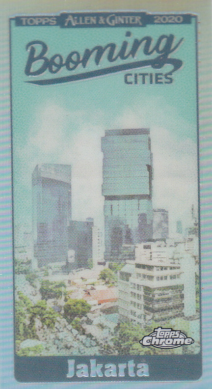 2020 Allen and Ginter Chrome (Topps) Baseball "Booming Cities" Mini Insert Cards - Bild 14 von 23