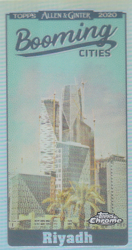 2020 Allen and Ginter Chrome (Topps) Baseball "Booming Cities" Mini Insert Cards - Bild 16 von 23