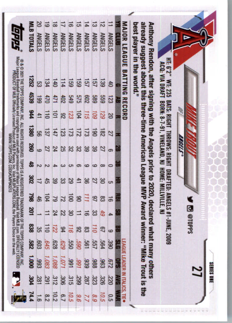 2021 Topps Baseball Base Set Cards #1 to #250 Rookies and Veterans - Picture 47 of 471