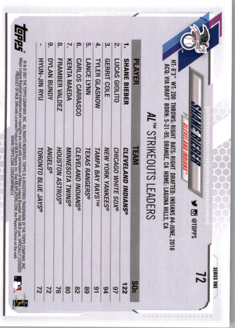 2021 Topps Baseball Base Set Cards #1 to #250 Rookies and Veterans - Picture 135 of 471