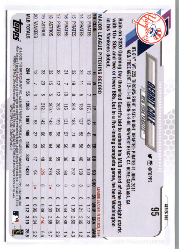 2021 Topps Baseball Base Set Cards #1 to #250 Rookies and Veterans - Picture 179 of 471