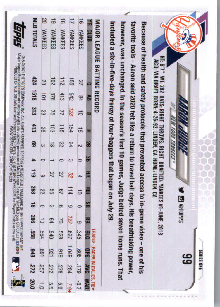 2021 Topps Baseball Base Set Cards #1 to #250 Rookies and Veterans - Picture 187 of 471