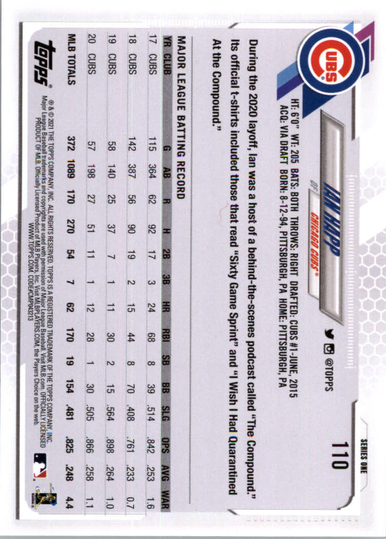 2021 Topps Baseball Base Set Cards #1 to #250 Rookies and Veterans - Picture 209 of 471