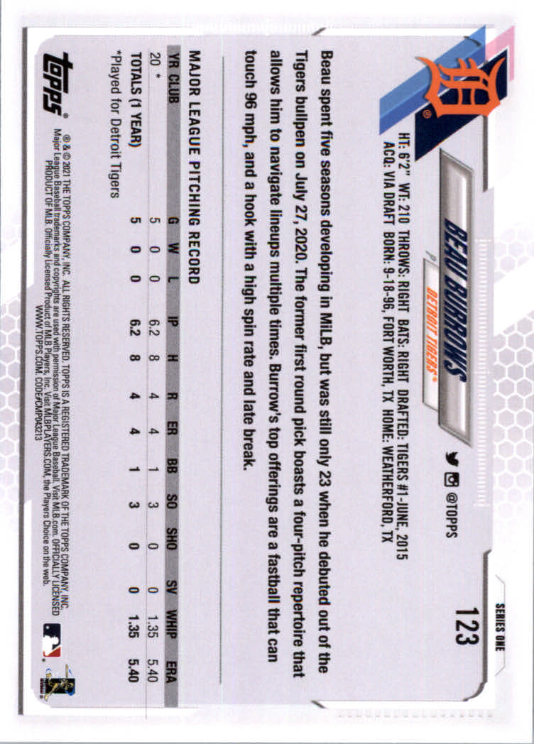 2021 Topps Baseball Base Set Cards #1 to #250 Rookies and Veterans - Picture 231 of 471