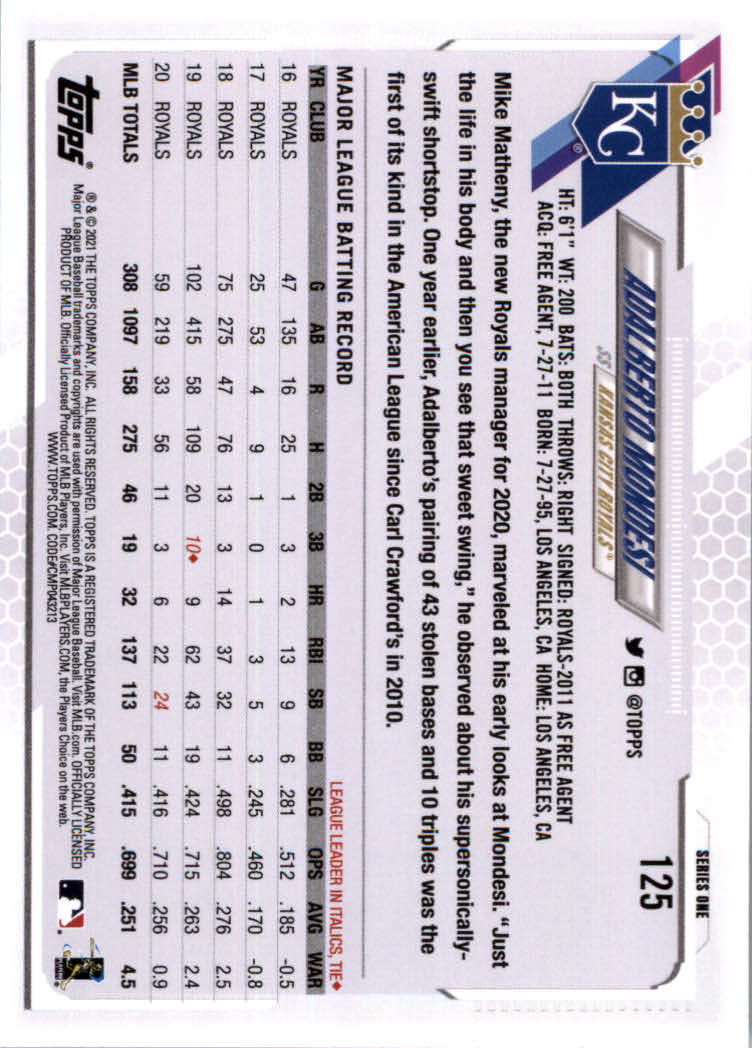 2021 Topps Baseball Base Set Cards #1 to #250 Rookies and Veterans - Picture 235 of 471