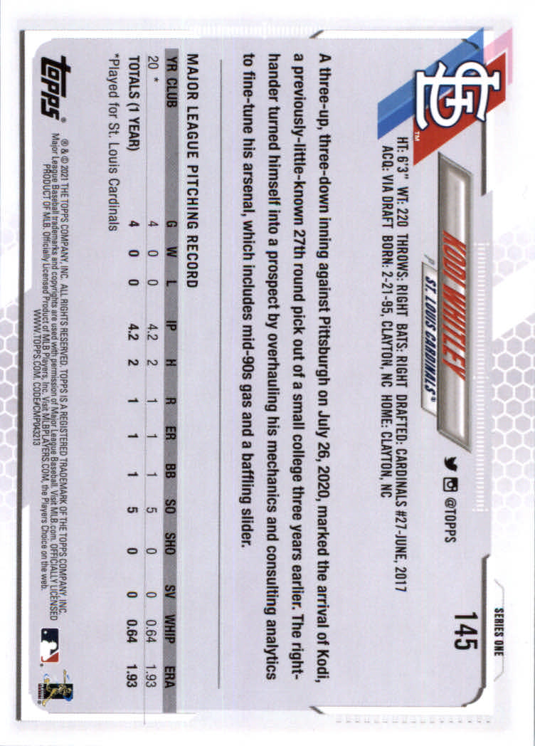 2021 Topps Baseball Base Set Cards #1 to #250 Rookies and Veterans - Picture 271 of 471
