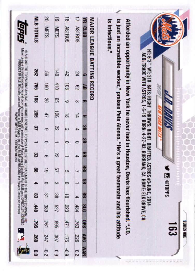 2021 Topps Baseball Base Set Cards #1 to #250 Rookies and Veterans - Picture 305 of 471