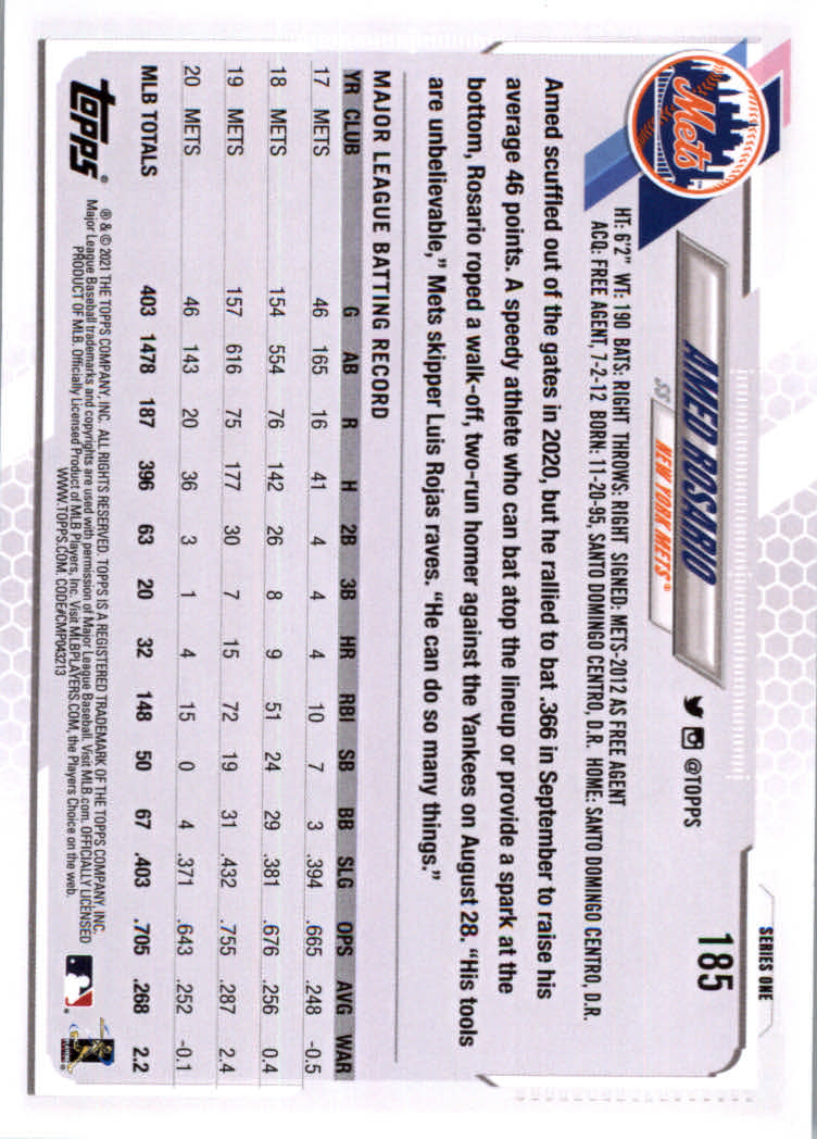 2021 Topps Baseball Base Set Cards #1 to #250 Rookies and Veterans - Picture 347 of 471
