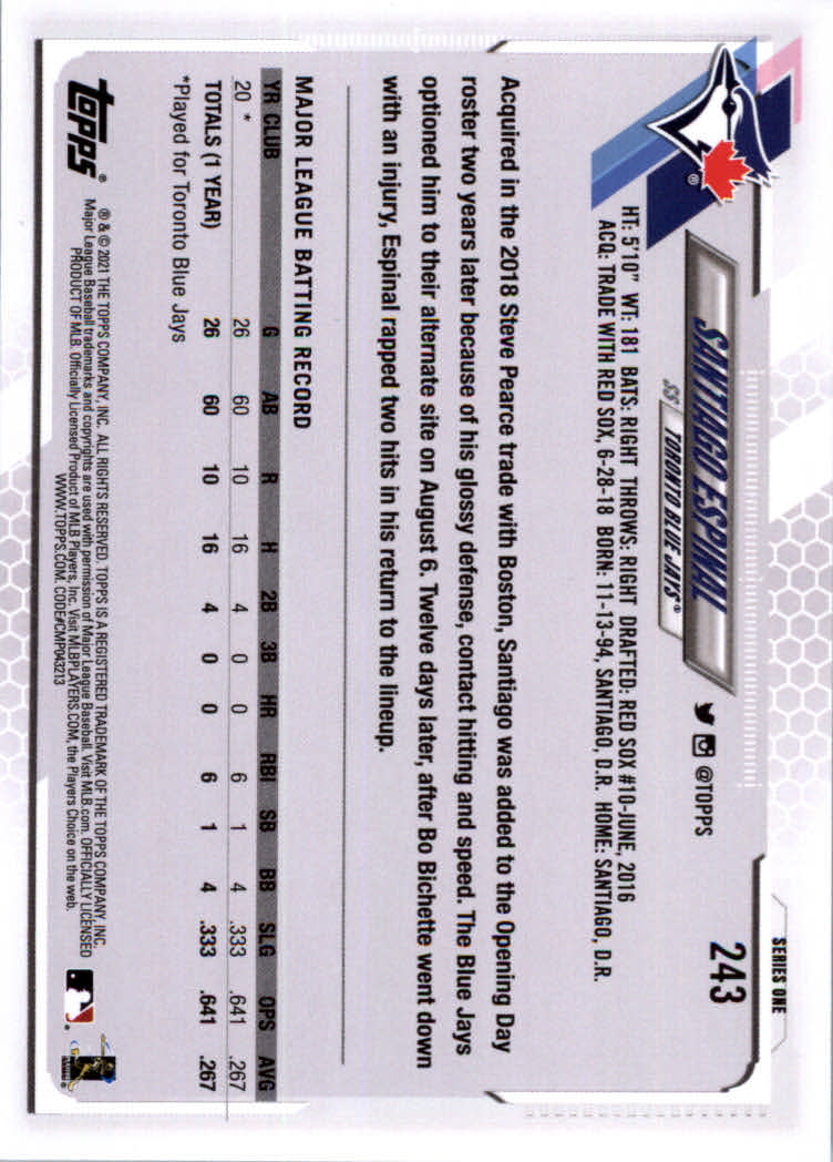 2021 Topps Baseball Base Set Cards #1 to #250 Rookies and Veterans - Picture 457 of 471