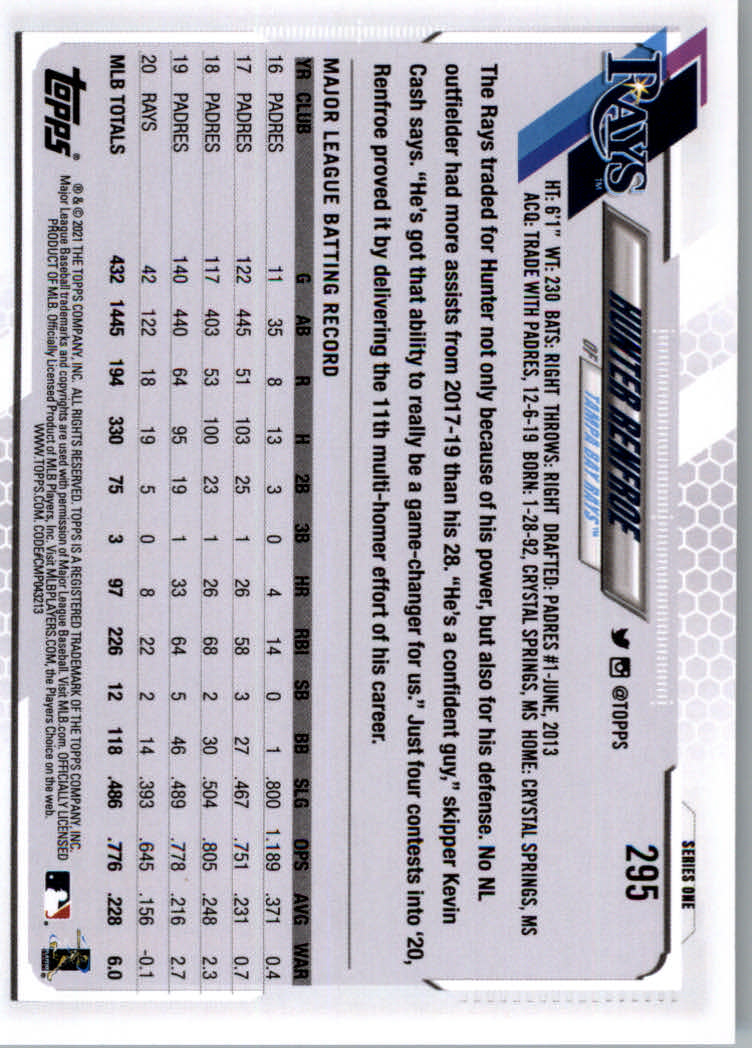 2021 Topps Baseball Base Set Cards #251 to #500 Rookies and Veterans - Picture 87 of 477