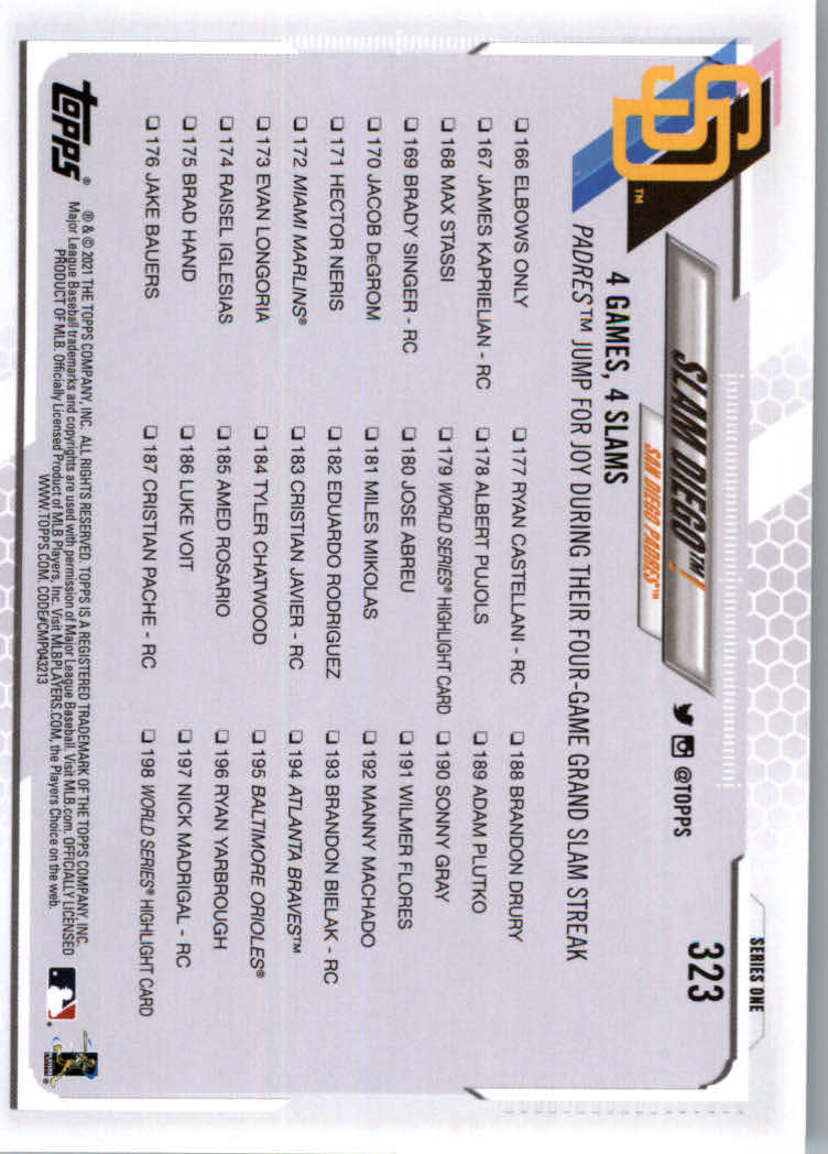 2021 Topps Baseball Base Set Cards #251 to #500 Rookies and Veterans - Picture 141 of 477