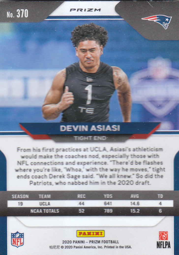 Tarjetas paralelas de novatos y veterinarios de fútbol Panini Prizm 2020 ""rojo blanco y azul - Imagen 57 de 63