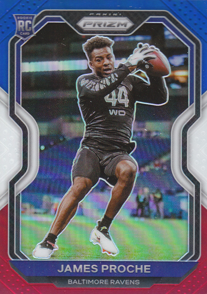 Tarjetas paralelas de novatos y veterinarios de fútbol Panini Prizm 2020 ""rojo blanco y azul - Imagen 58 de 63
