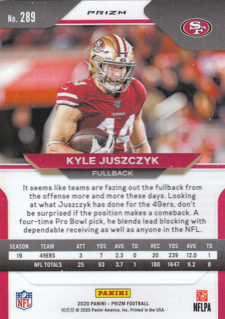 2020 Panini Prizm Football "Prizms Silver" Parallel Cards - Picture 49 of 59