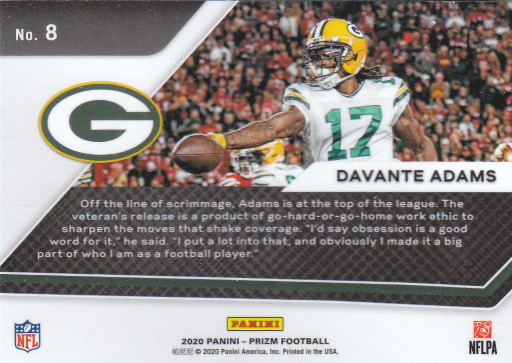 2020 Panini Prizm Football "Go Hard or Go Home" Insert and Prizms Green Cards - Picture 11 of 13