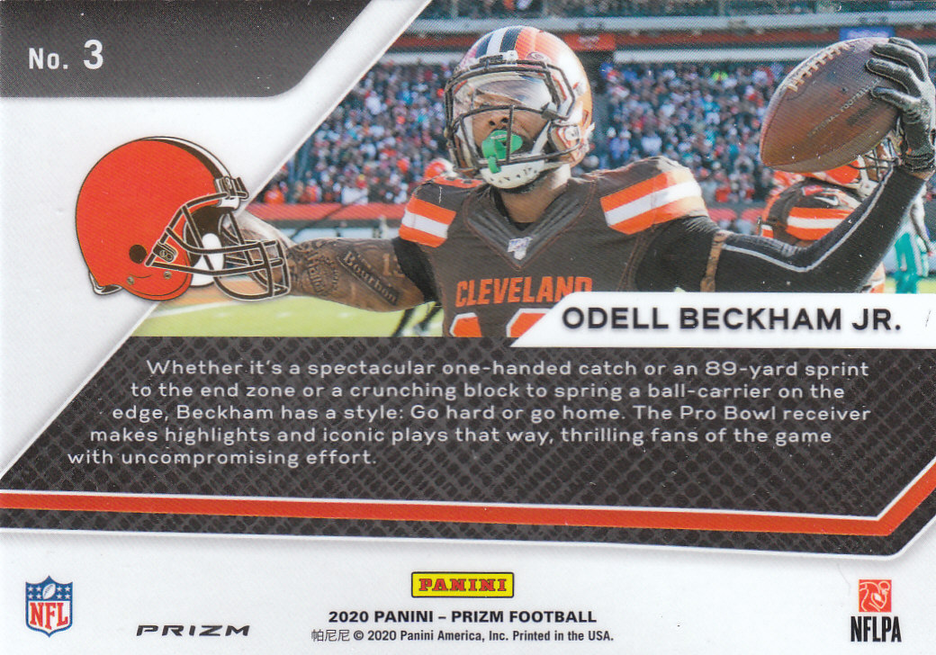 2020 Panini Prizm Football "Go Hard or Go Home" Insert and Prizms Green Cards - Picture 13 of 13