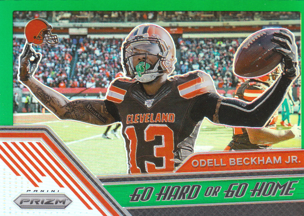2020 Panini Prizm Football "Go Hard or Go Home" Insert and Prizms Green Cards - Picture 12 of 13