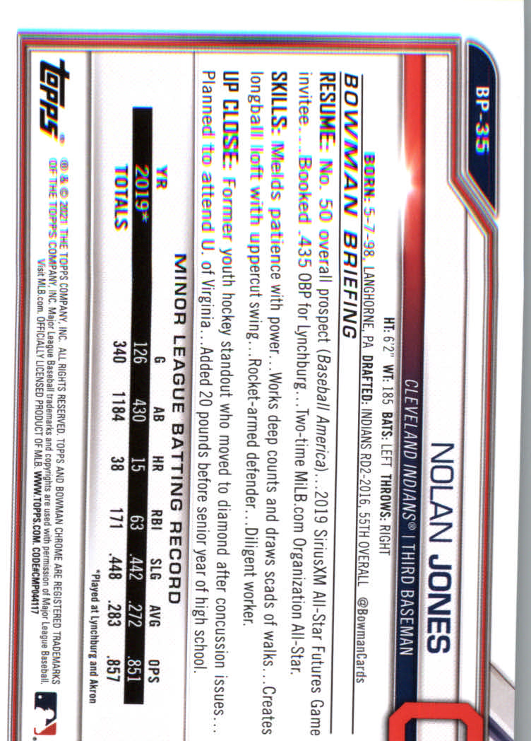 2021 Bowman Prospects Baseball Cards #BP1 to #BP150 - Picture 67 of 271