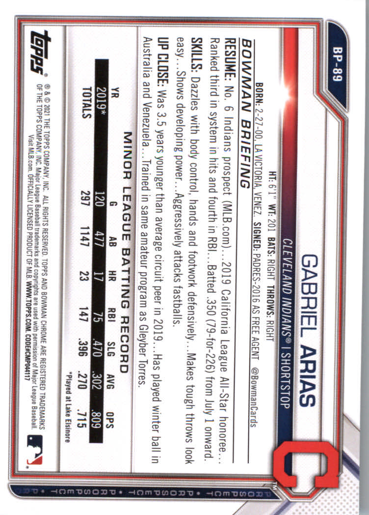 2021 Bowman Prospects Baseball Cards #BP1 to #BP150 - Picture 165 of 271