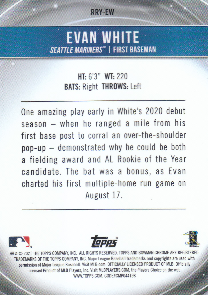 2021 Bowman Chrome Baseball "Rookie of the Year Favorites" Insert and Parallel - Picture 17 of 35