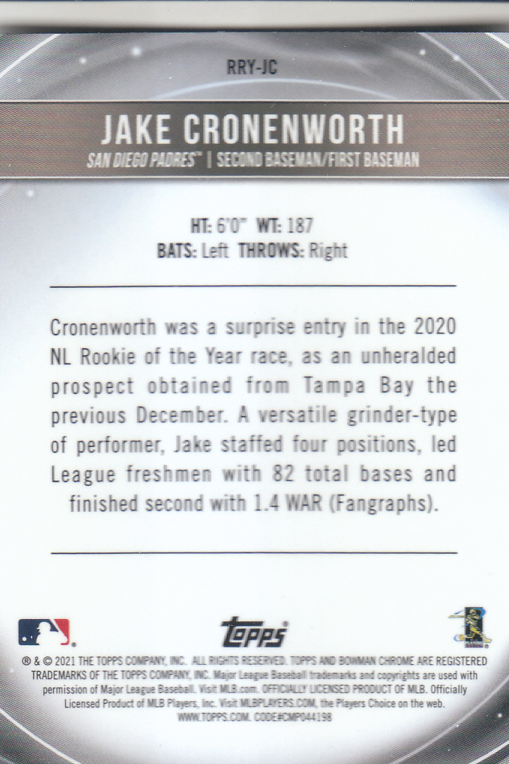 2021 Bowman Chrome Baseball "Rookie of the Year Favorites" Insert and Parallel - Picture 23 of 35