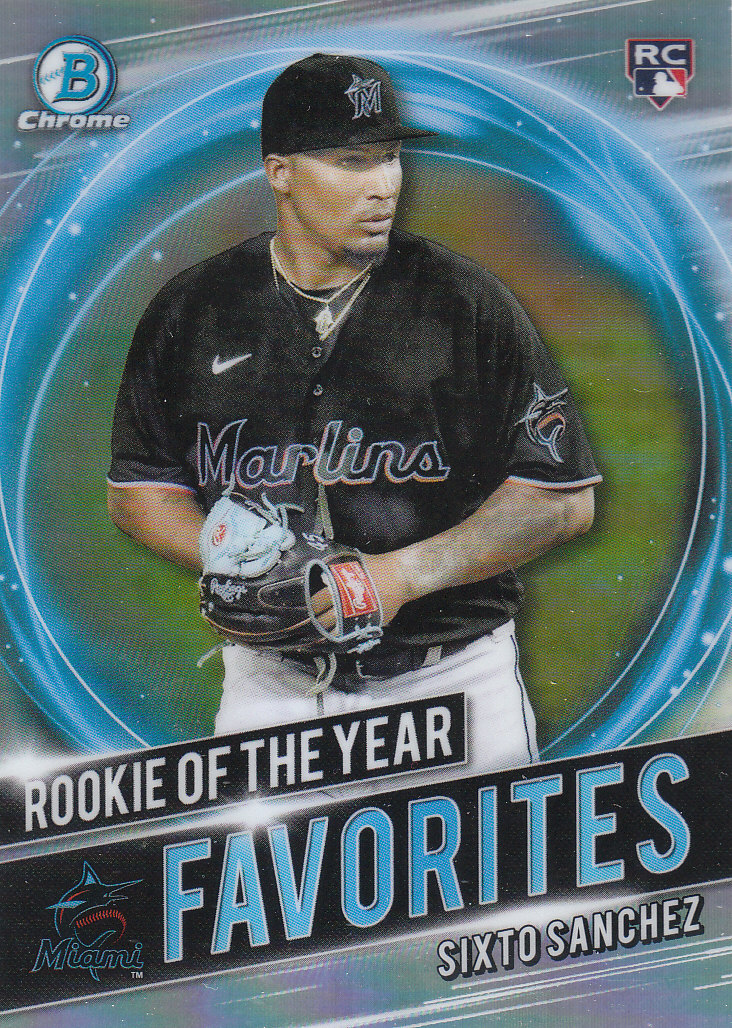 2021 Bowman Chrome Baseball "Rookie of the Year Favorites" Insert and Parallel - Picture 34 of 35