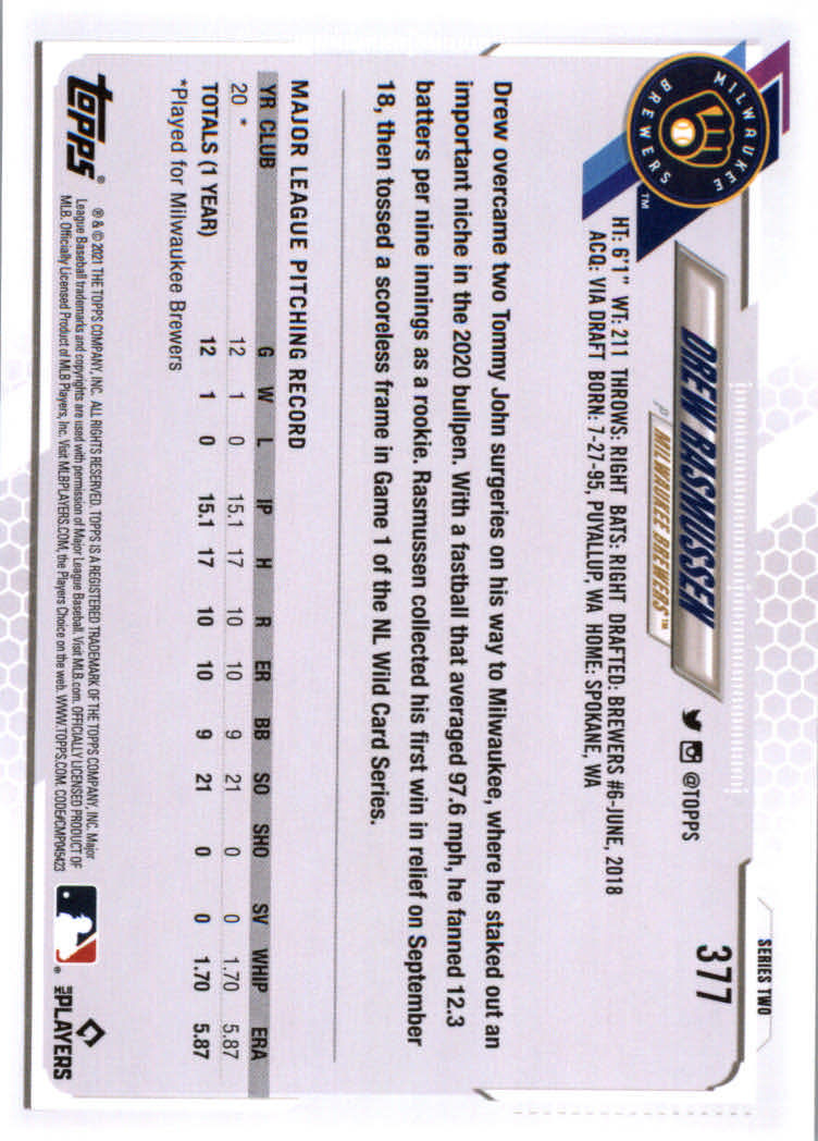 2021 Topps Baseball Base Set Cards #251 to #500 Rookies and Veterans - Picture 247 of 477