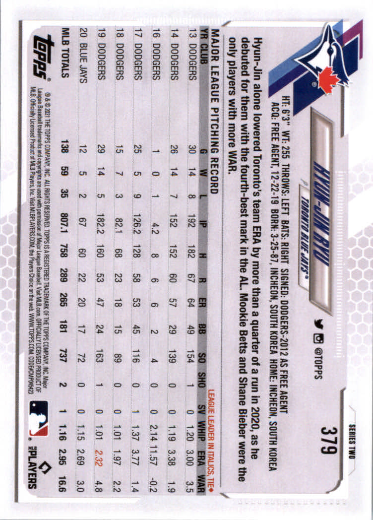 2021 Topps Baseball Base Set Cards #251 to #500 Rookies and Veterans - Picture 251 of 477