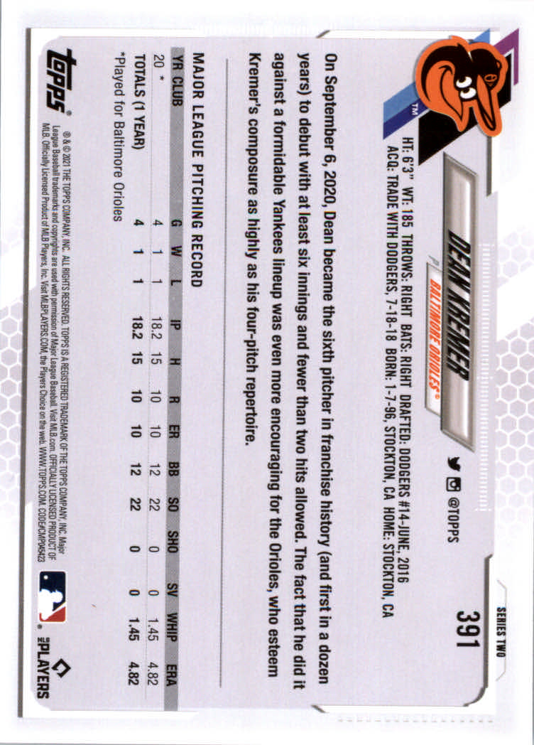 2021 Topps Baseball Base Set Cards #251 to #500 Rookies and Veterans - Picture 275 of 477