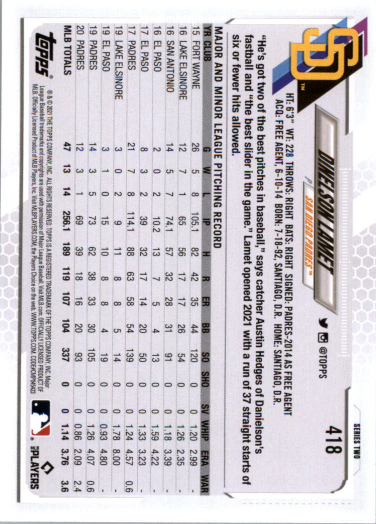 2021 Topps Baseball Base Set Cards #251 to #500 Rookies and Veterans - Picture 325 of 477