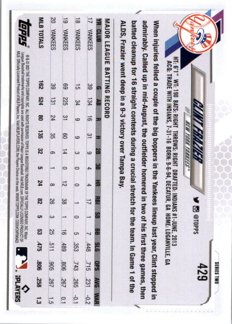 2021 Topps Baseball Base Set Cards #251 to #500 Rookies and Veterans - Picture 345 of 477