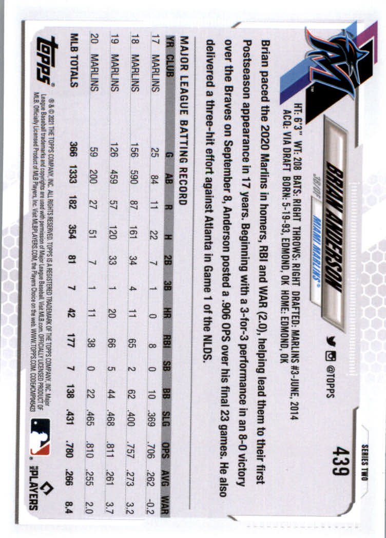 2021 Topps Baseball Base Set Cards #251 to #500 Rookies and Veterans - Picture 365 of 477