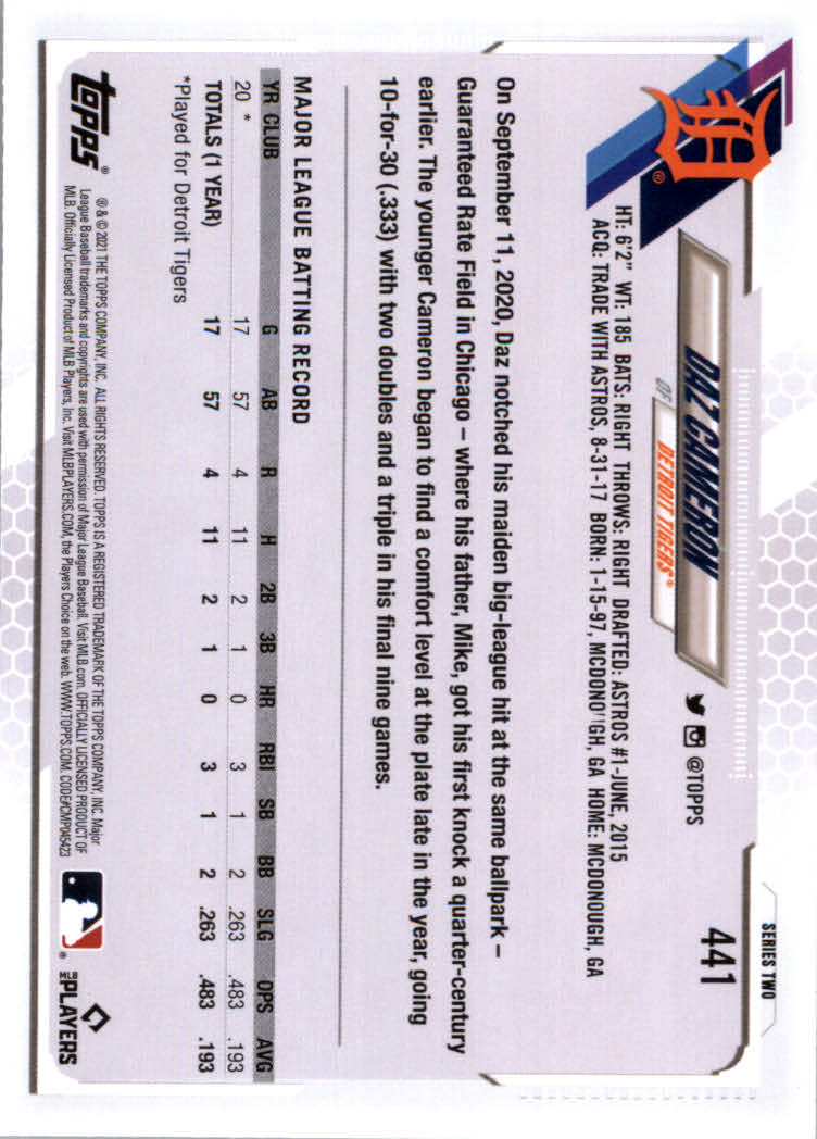 2021 Topps Baseball Base Set Cards #251 to #500 Rookies and Veterans - Picture 369 of 477
