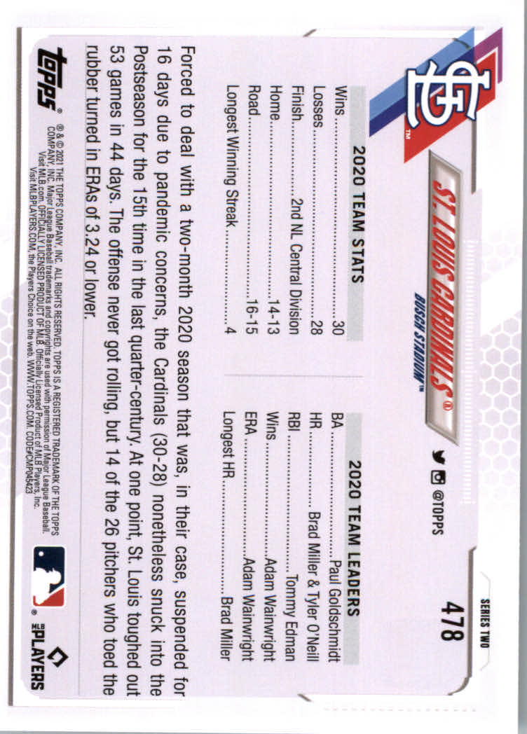 2021 Topps Baseball Base Set Cards #251 to #500 Rookies and Veterans - Picture 437 of 477