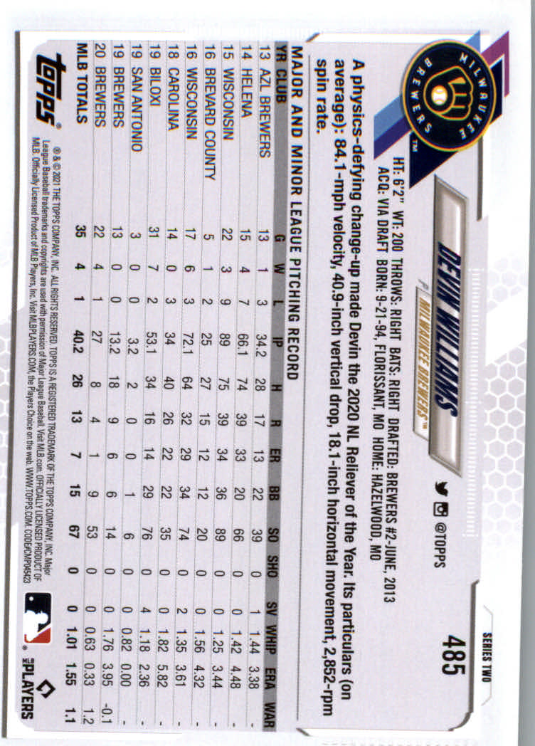2021 Topps Baseball Base Set Cards #251 to #500 Rookies and Veterans - Picture 449 of 477
