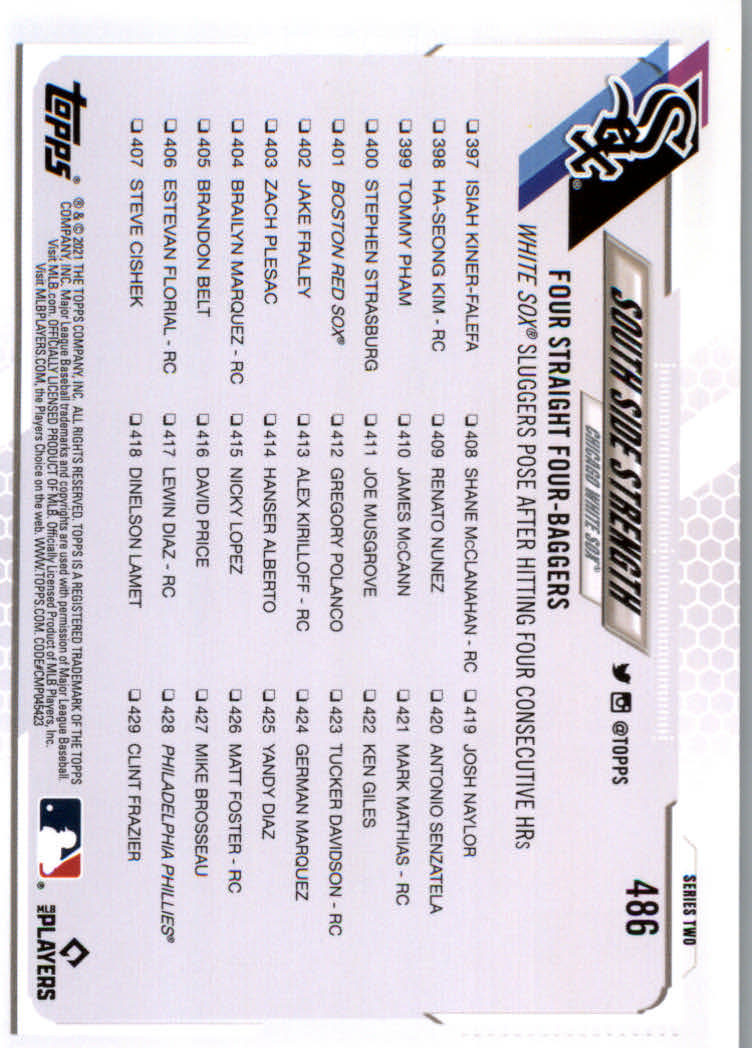 2021 Topps Baseball Base Set Cards #251 to #500 Rookies and Veterans - Picture 451 of 477