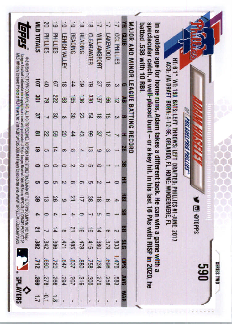2021 Topps Baseball Base Set Cards #501 to #660 Rookies and Veterans - Picture 175 of 309