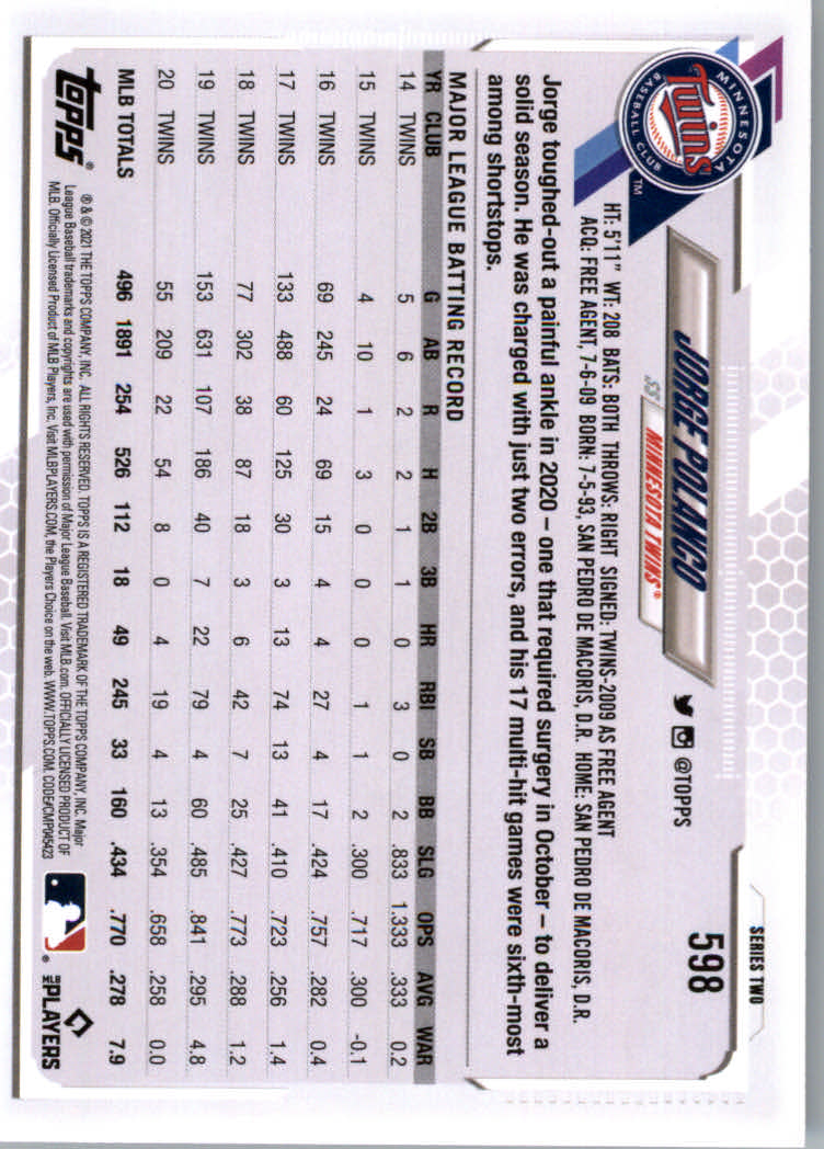 2021 Topps Baseball Base Set Cards #501 to #660 Rookies and Veterans - Picture 191 of 309