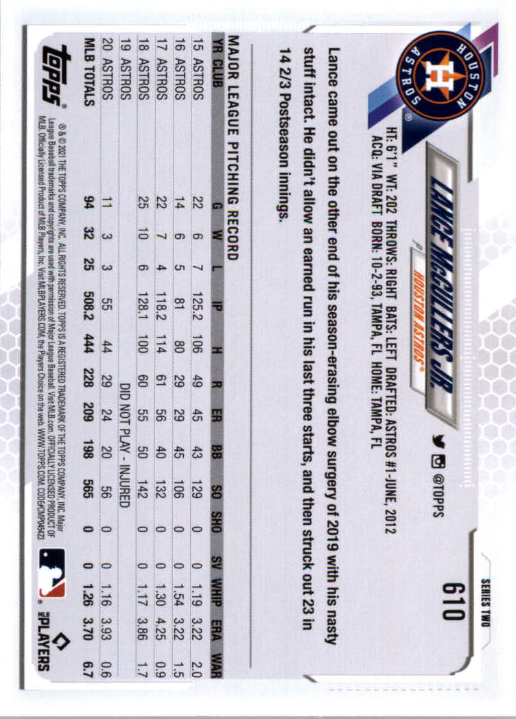 2021 Topps Baseball Base Set Cards #501 to #660 Rookies and Veterans - Picture 213 of 309