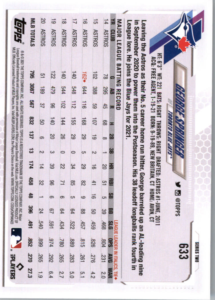 2021 Topps Baseball Base Set Cards #501 to #660 Rookies and Veterans - Picture 259 of 309